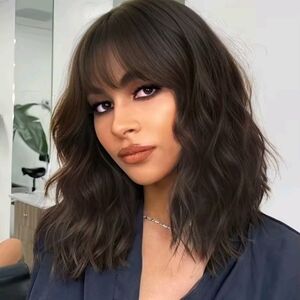 Wavy Bob Wig Natural Brown